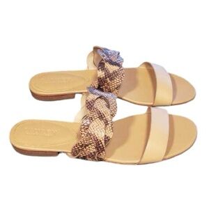 Ralph Lauren Tan and Snake Pattern Sandals
